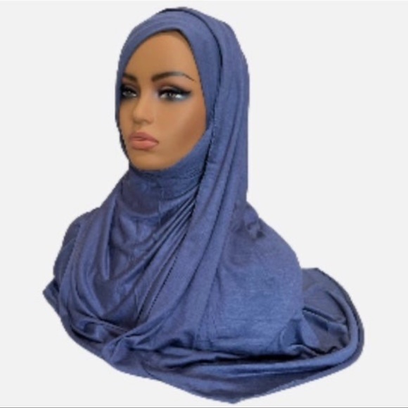Jersey Hijab Medium Blue or pick your color - Picture 2 of 6